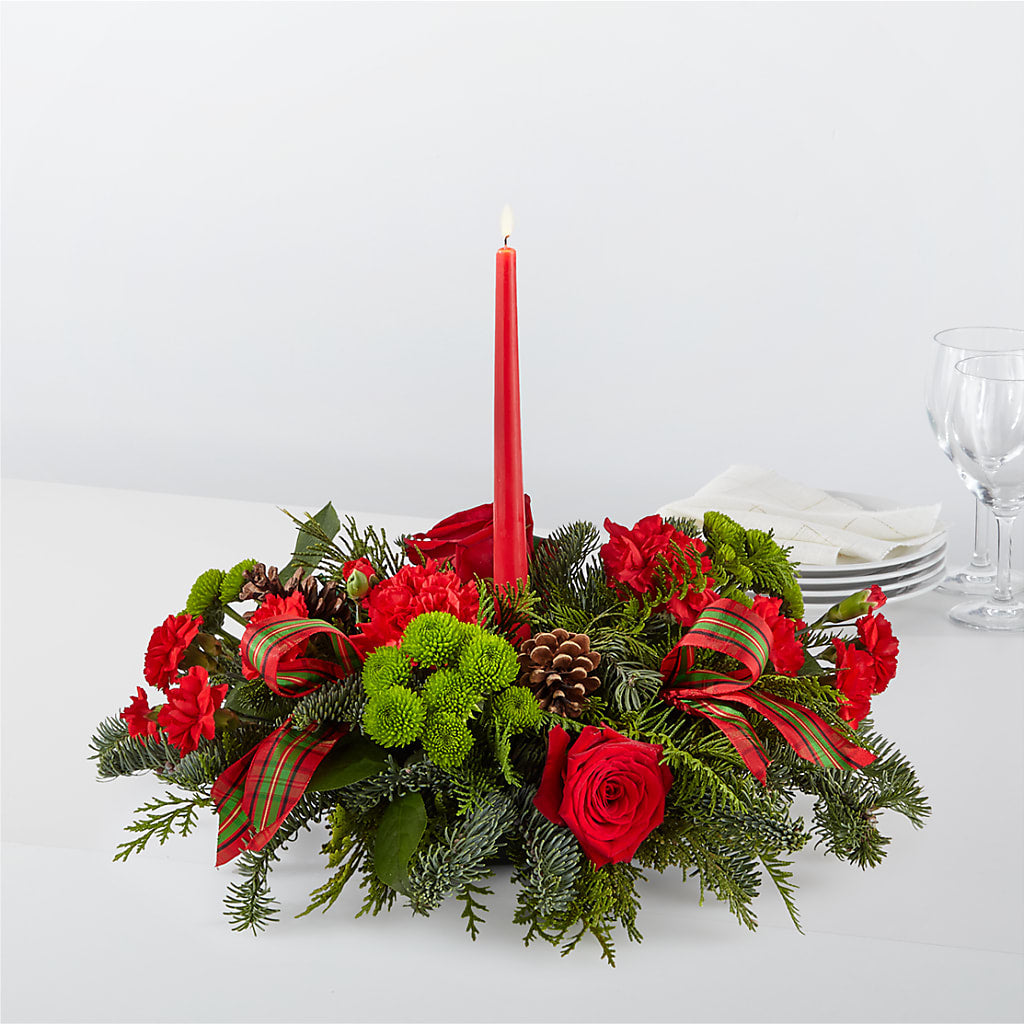 By the Candlelight Centerpiece – Babes Floral Design Llc, Old Fort NC