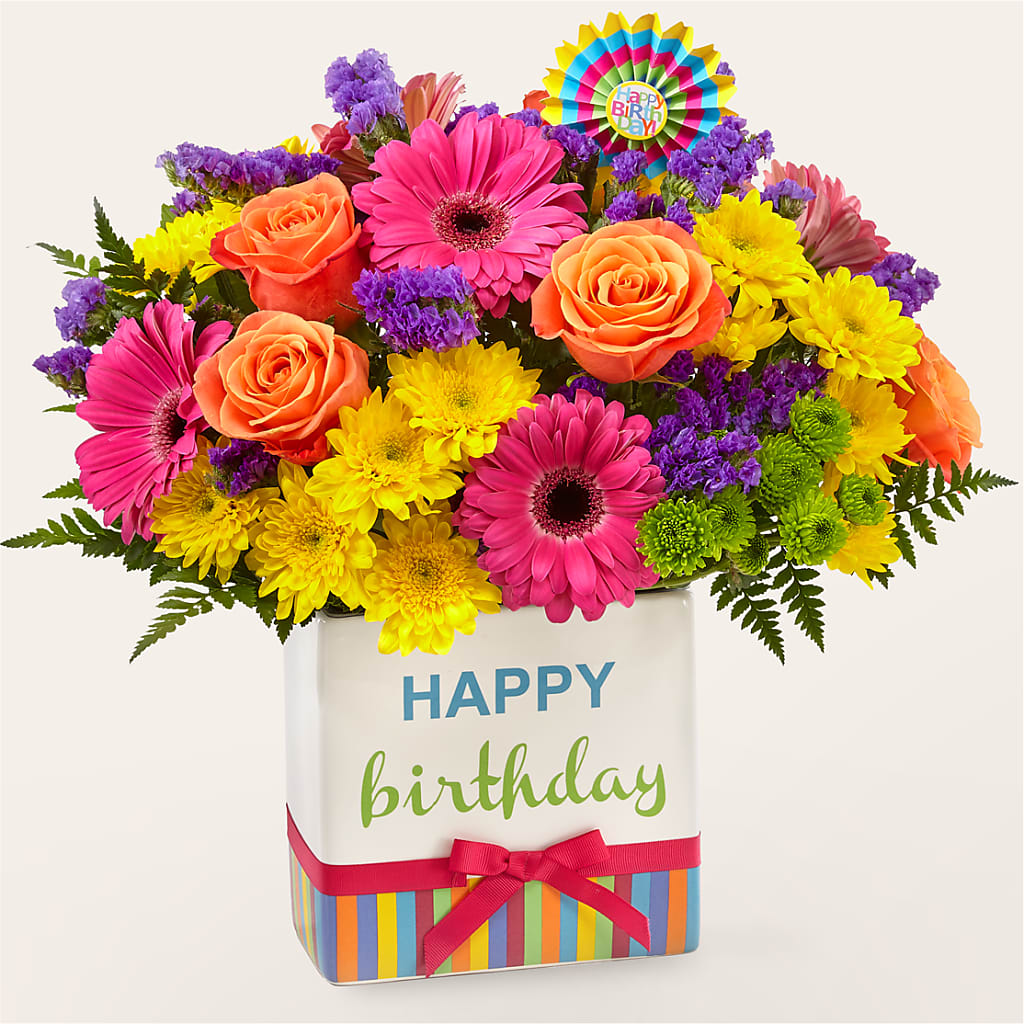 Birthday Brights Bouquet – Babes Floral Design Llc, Old Fort NC