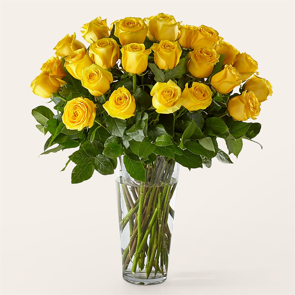 Long Stem Yellow Rose Bouquet – Babes Floral Design Llc, Old Fort NC