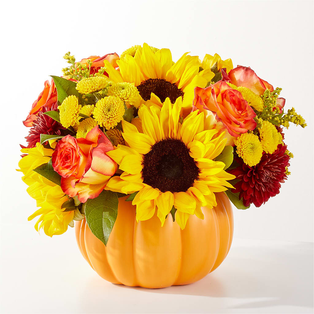 Golden Gourd Pumpkin Bouquet – Babes Floral Design Llc, Old Fort NC