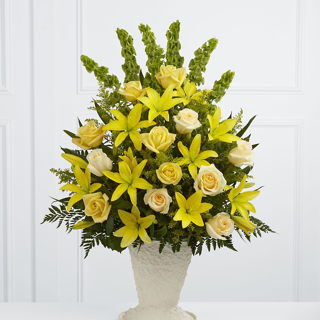 Golden Memories Arrangement – Babes Floral Design Llc, Old Fort NC