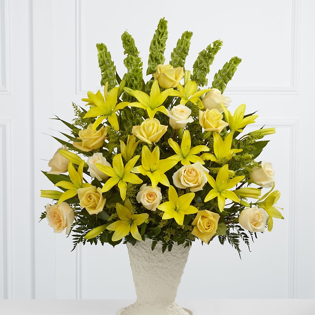 Golden Memories Arrangement – Babes Floral Design Llc, Old Fort NC