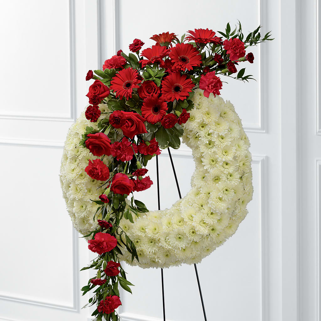 Graceful Tribute Wreath – Babes Floral Design Llc, Old Fort NC