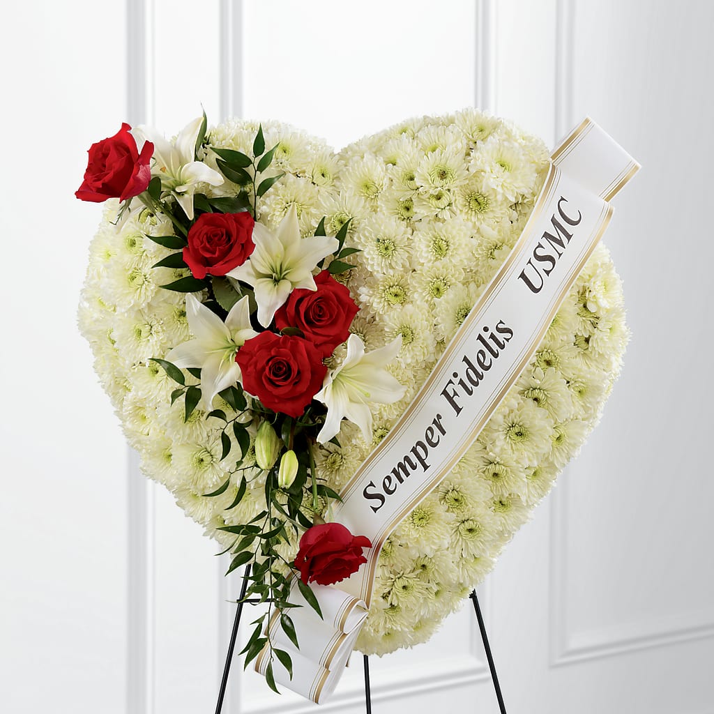 Heartfelt Hero Standing Heart – Babes Floral Design Llc, Old Fort NC
