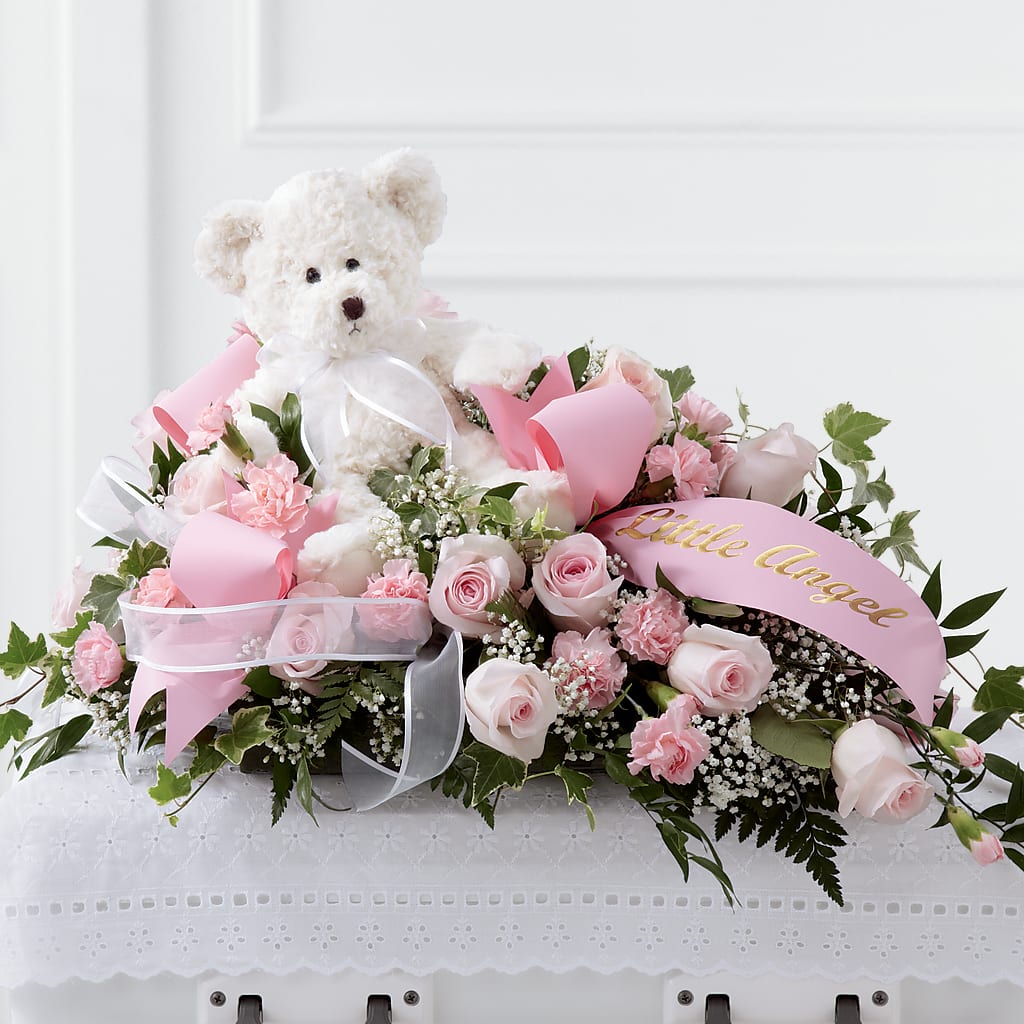 Touch of Sympathy Casket Spray – Babes Floral Design Llc, Old Fort NC
