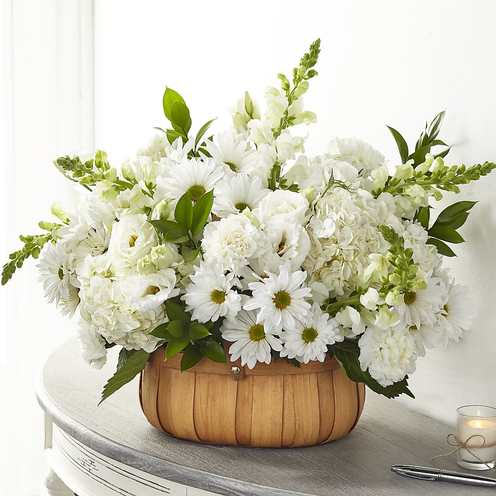 Pure Ivory Basket – Babes Floral Design Llc, Old Fort NC