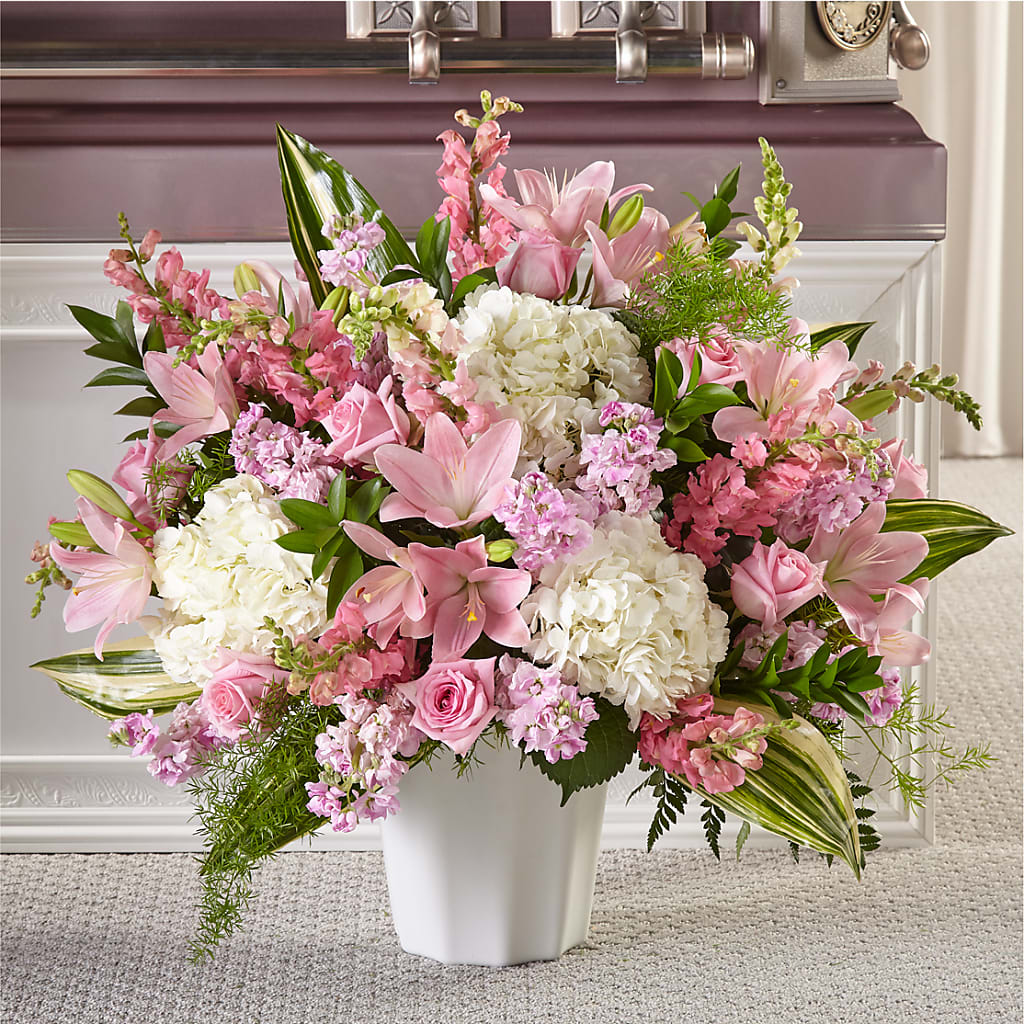 Simply Serene Floor Basket – Babes Floral Design Llc, Old Fort NC