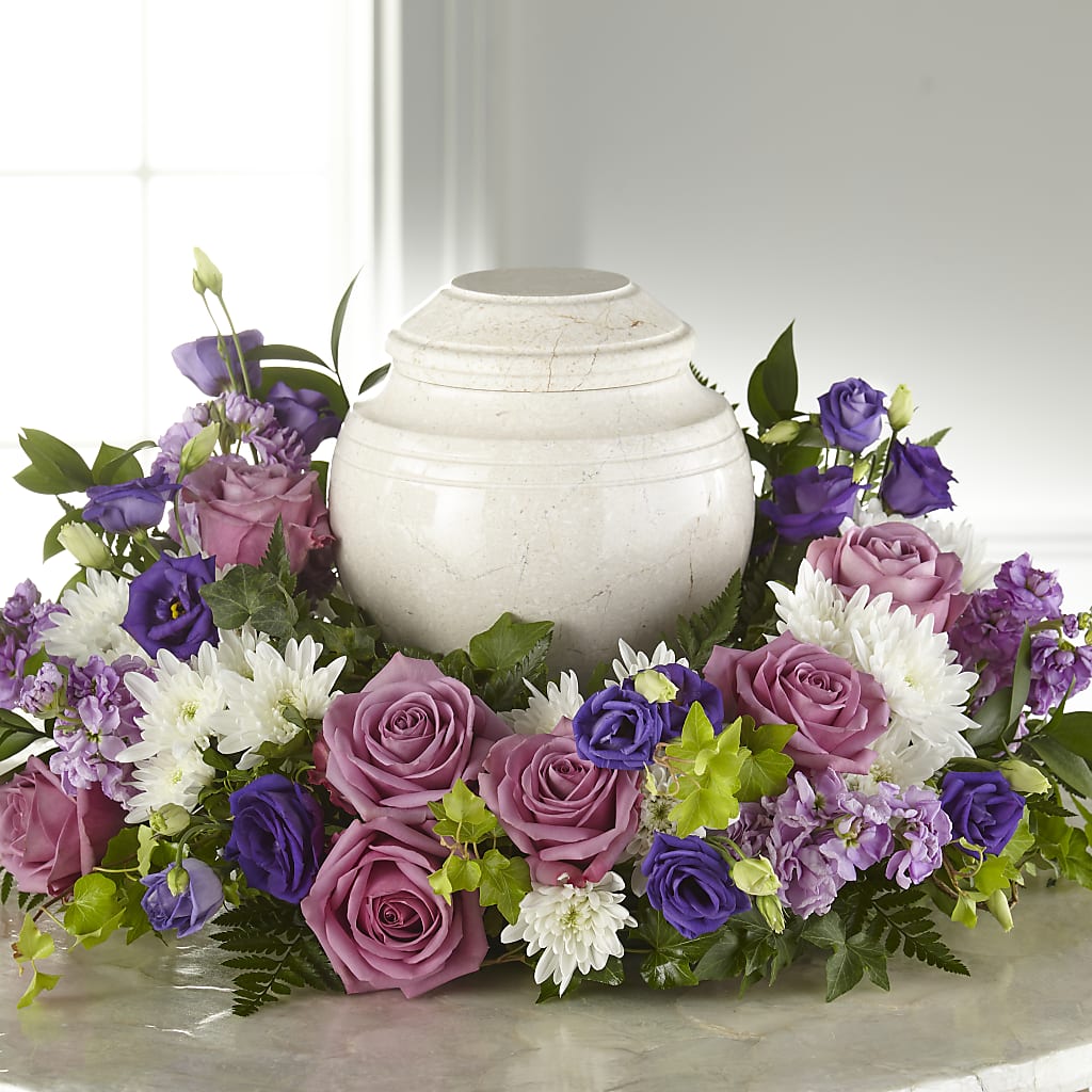 Blooming Sympathy Cremation Adornment – Babes Floral Design Llc, Old Fort NC