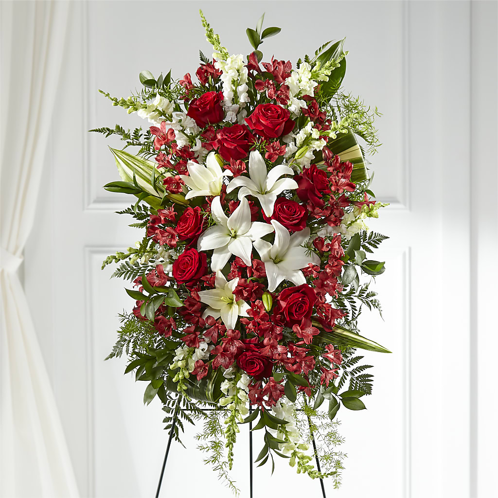Everlasting Memory Standing Spray – Babes Floral Design Llc, Old Fort NC