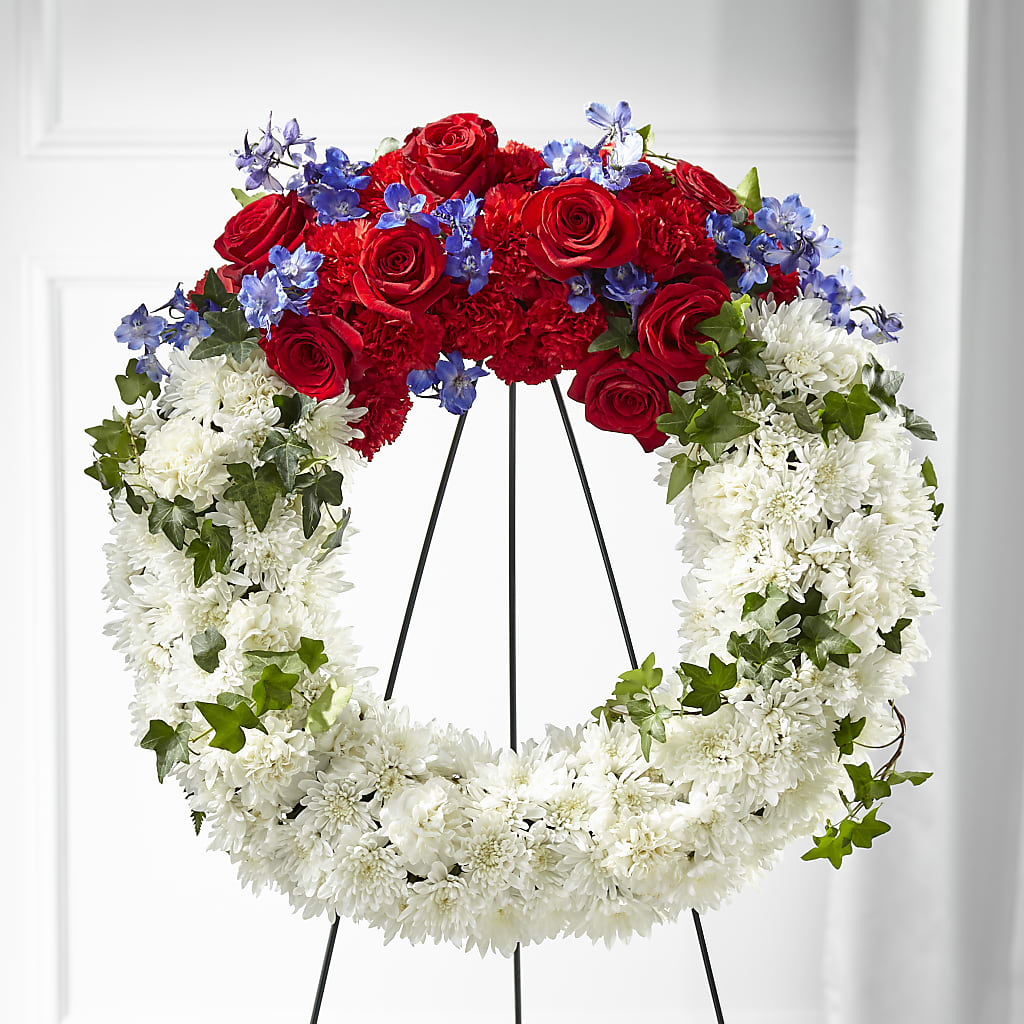 Patriotic Passion Wreath – Babes Floral Design Llc, Old Fort NC