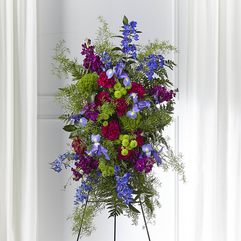 Heavenly Skies Standing Spray – Babes Floral Design Llc, Old Fort NC