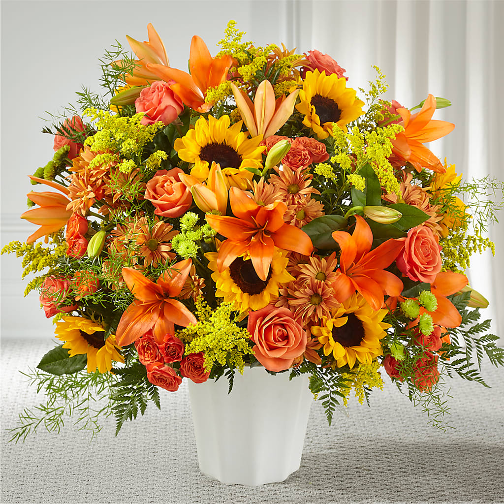 Harvest Thoughts Floor Basket – Babes Floral Design Llc, Old Fort NC
