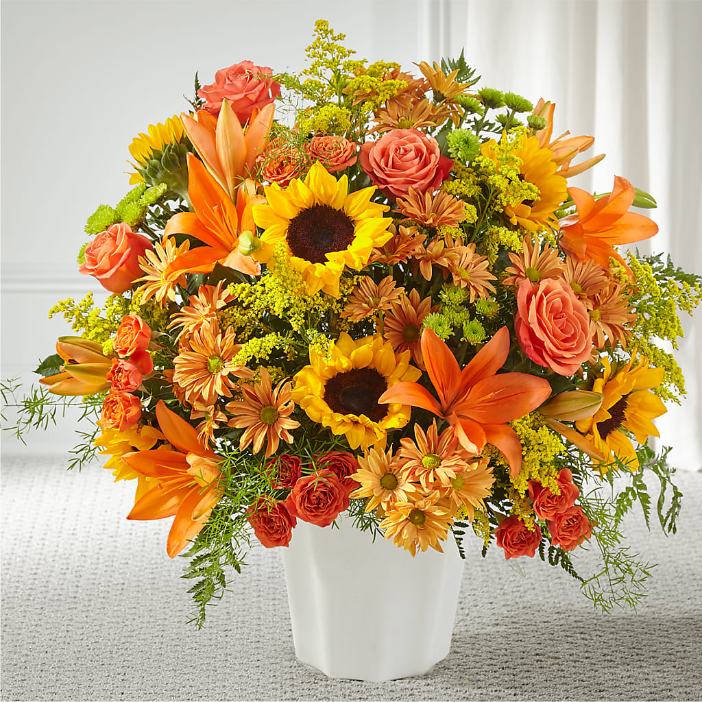 Harvest Thoughts Floor Basket – Babes Floral Design Llc, Old Fort NC