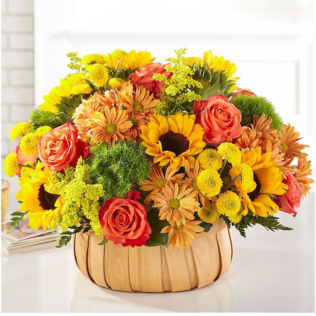 Harvest Sunflower Basket – Babes Floral Design Llc, Old Fort NC
