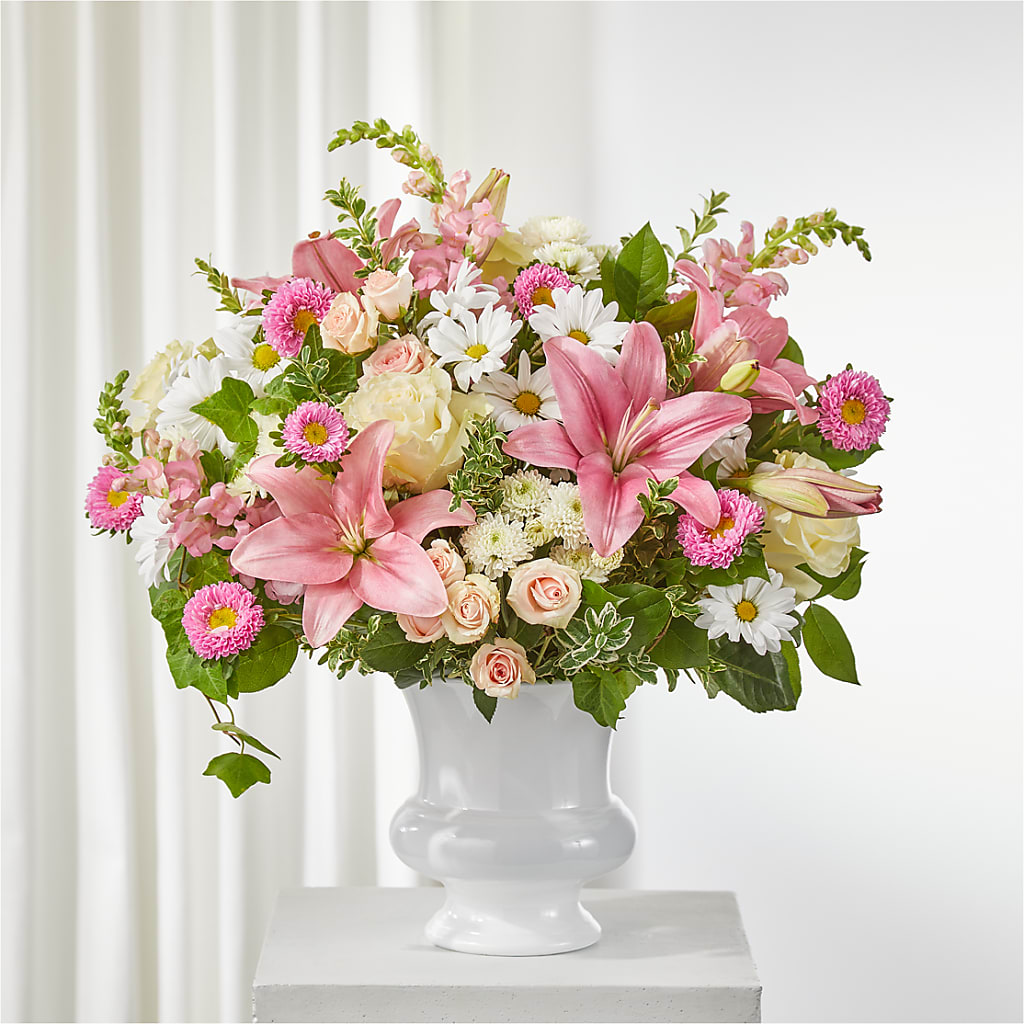 Empathetic Blooms Urn Arrangement – Babes Floral Design Llc, Old Fort NC