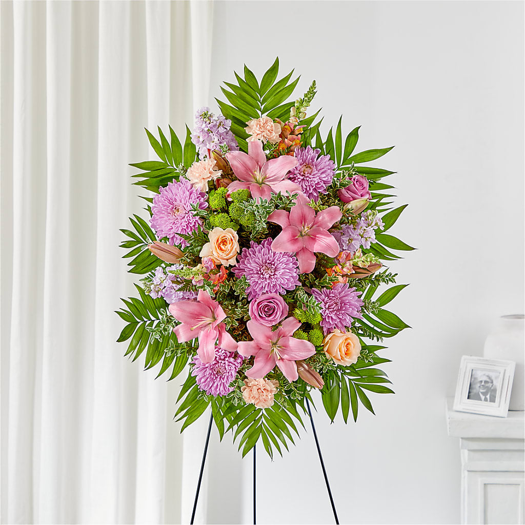 Love & Light Standing Spray – Babes Floral Design Llc, Old Fort NC