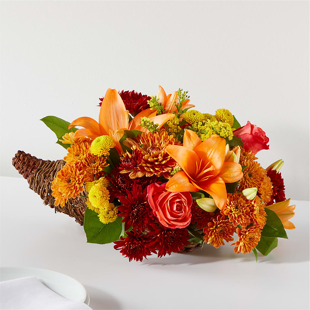 Bouquet of Blessings Cornucopia – Babes Floral Design Llc, Old Fort NC