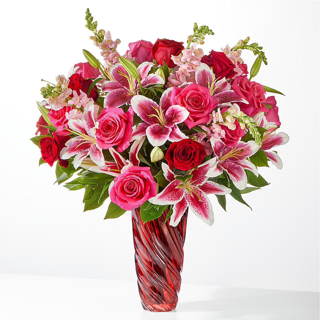Always You Bouquet with Luxe Swirl Vase – Babes Floral Design Llc, Old Fort NC