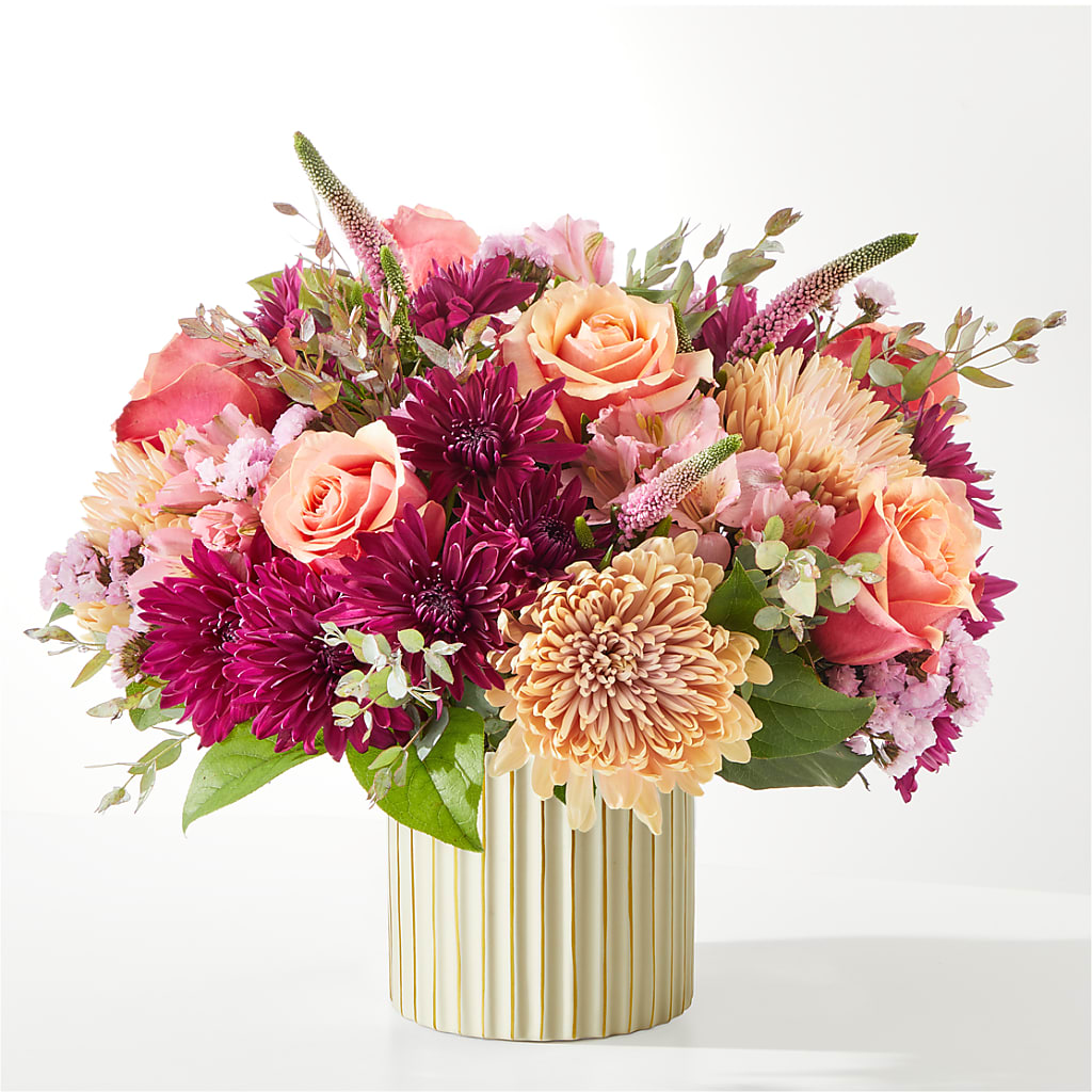 Berry Cobbler Bouquet with Ivory Vase – Babes Floral Design Llc, Old Fort NC