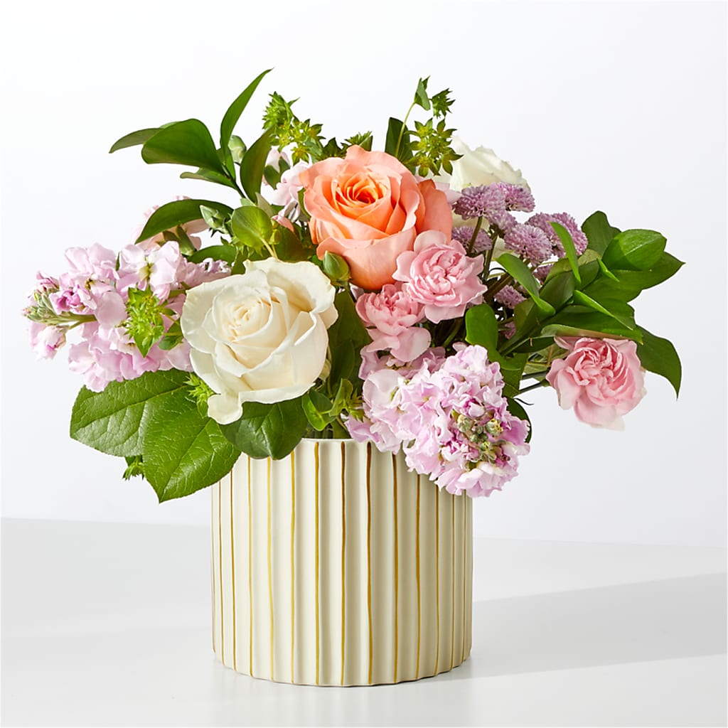 French Market Bouquet with Ivory Vase – Babes Floral Design Llc, Old Fort NC