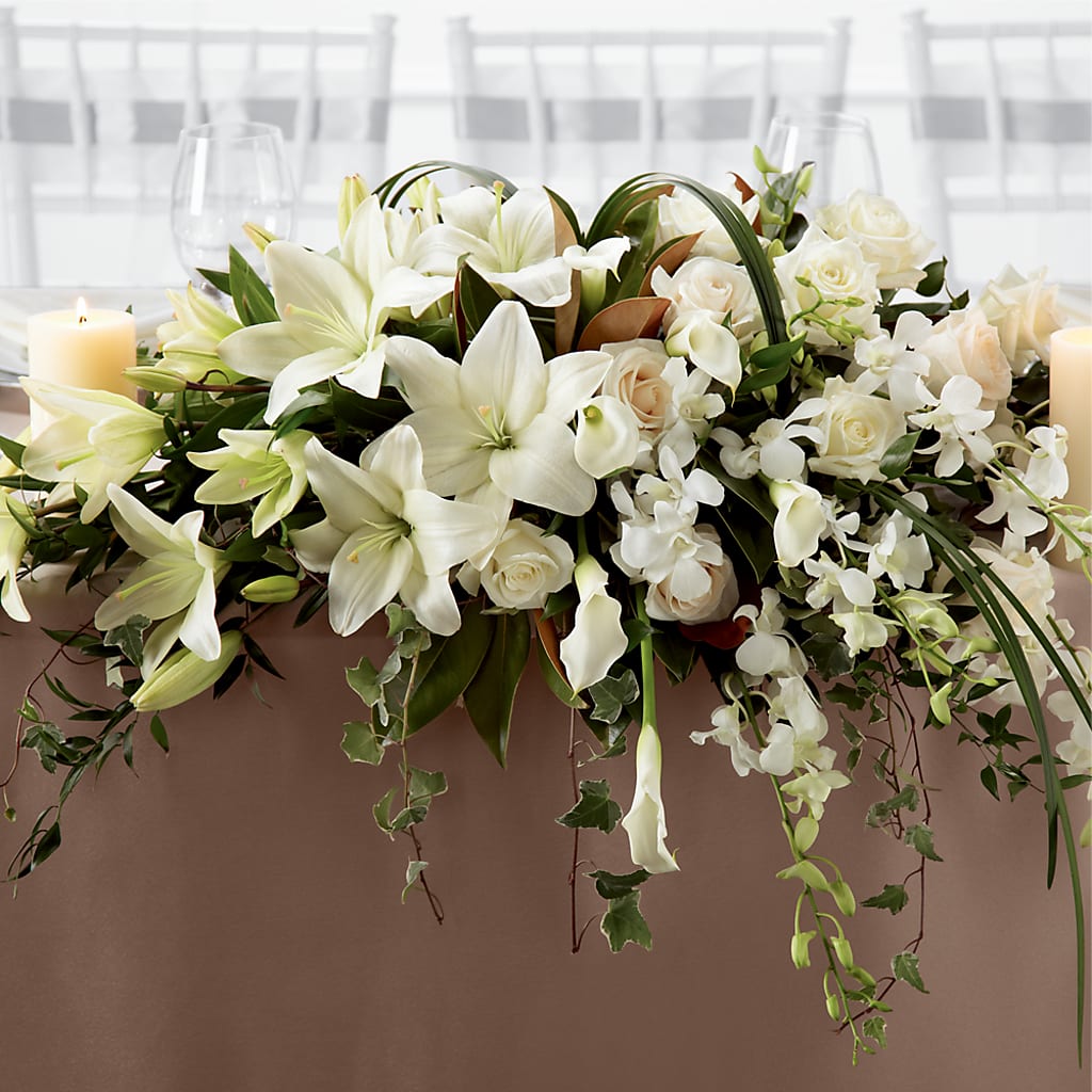 White Linen Arrangement – Babes Floral Design Llc, Old Fort NC
