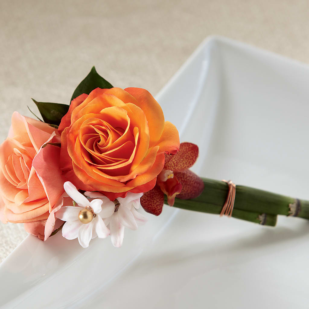 Sunset Dream Boutonniere – Babes Floral Design Llc, Old Fort NC