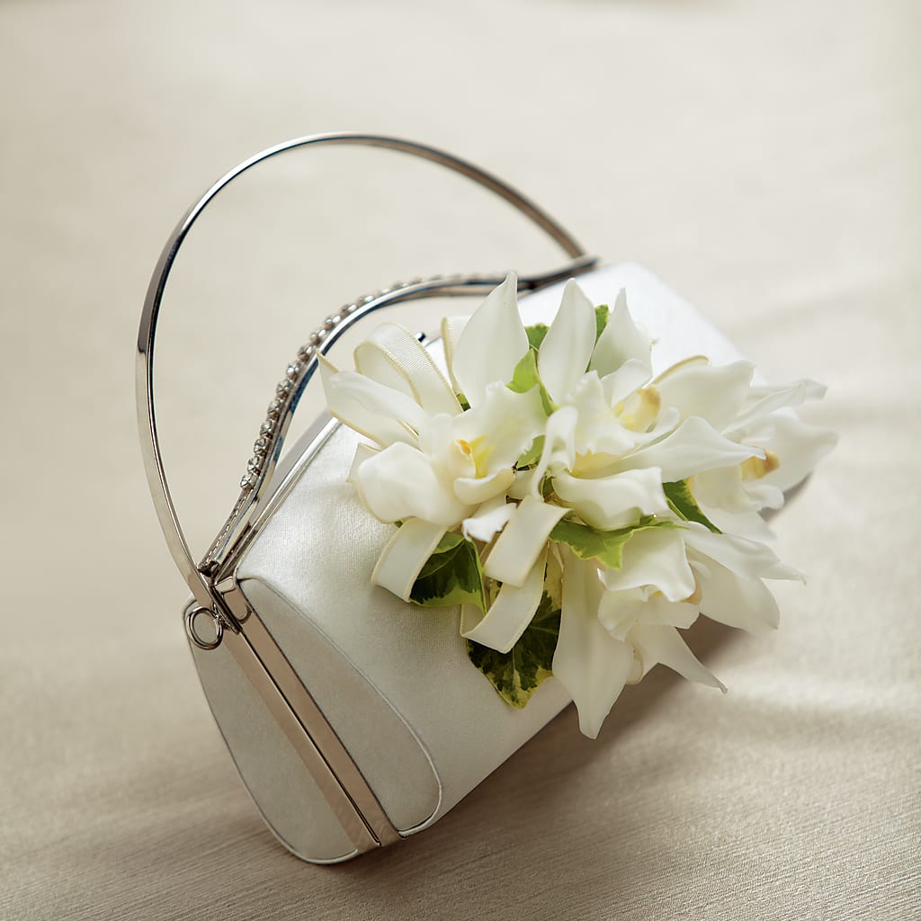 White Purse Decor – Babes Floral Design Llc, Old Fort NC