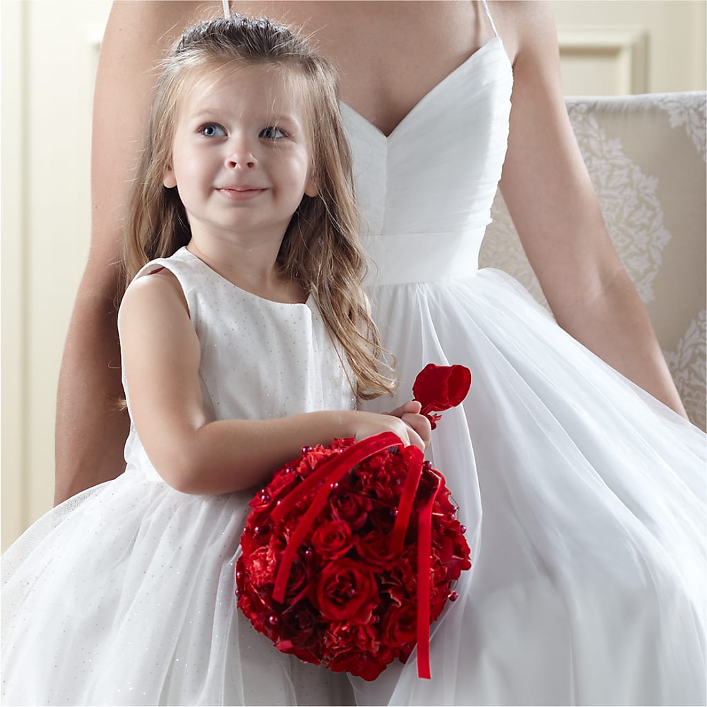 Pure at Heart Flower Girl Arrangement – Babes Floral Design Llc, Old Fort NC