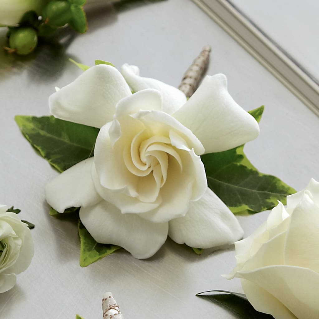 Gardenia Boutonniere – Babes Floral Design Llc, Old Fort NC