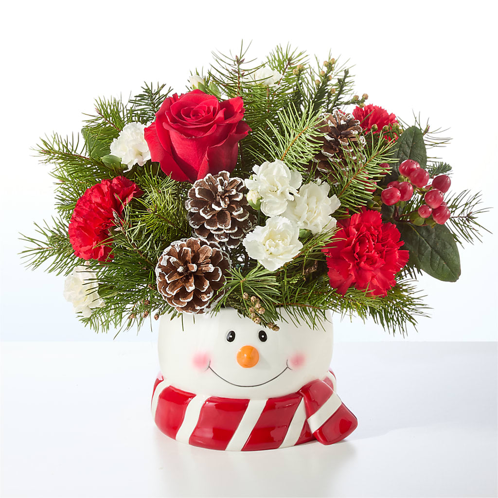Jolly Snowman Bouquet –  Babes Floral Design Llc, Old Fort NC