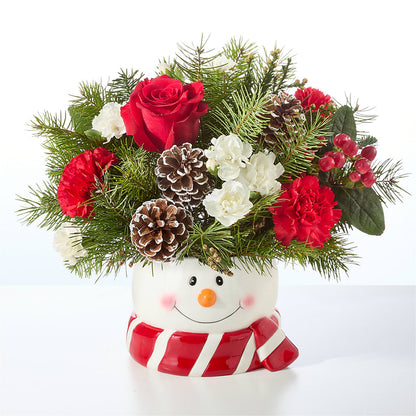 Jolly Snowman Bouquet –  Babes Floral Design Llc, Old Fort NC