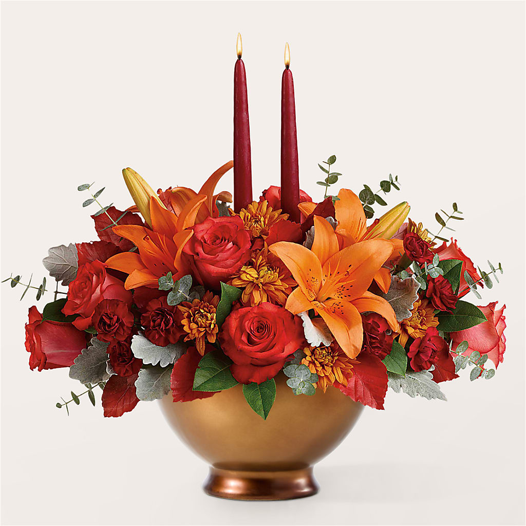 Fruits of Fall Centerpiece –  Babes Floral Design Llc, Old Fort NC