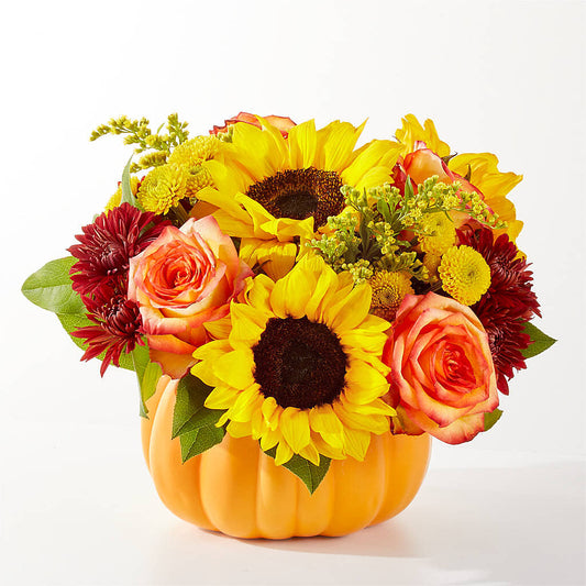 Golden Gourd Pumpkin Bouquet –  Babes Floral Design Llc, Old Fort NC