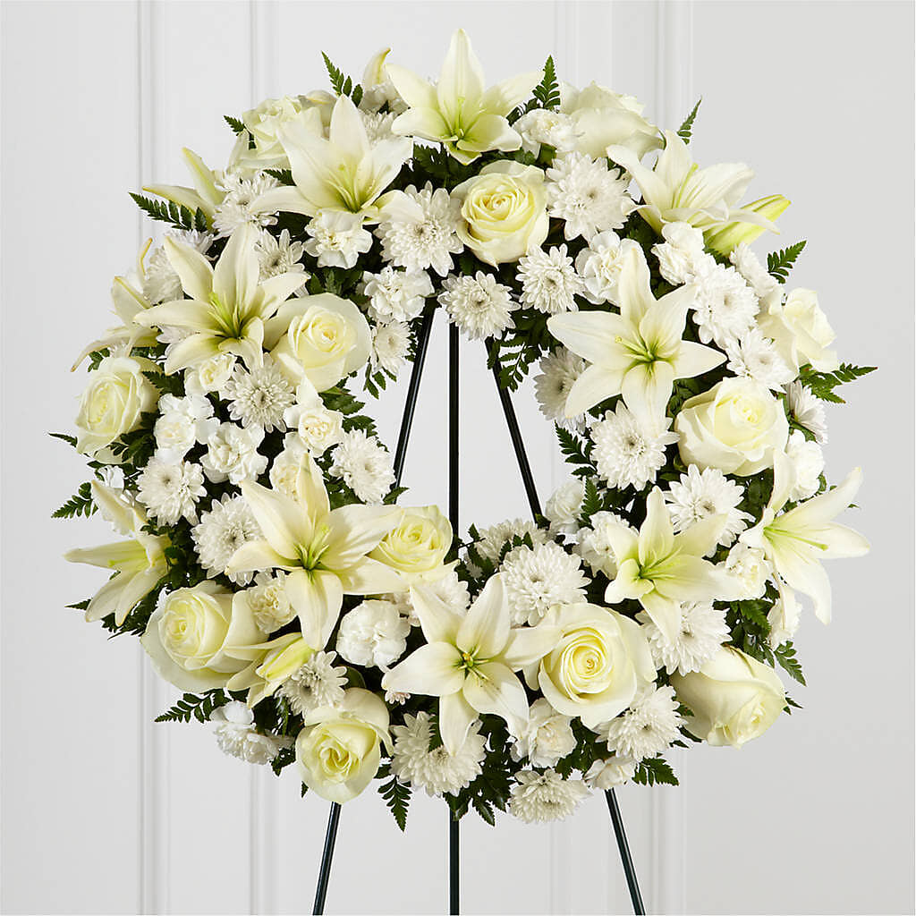Treasured Tribute Wreath –  Babes Floral Design Llc, Old Fort NC