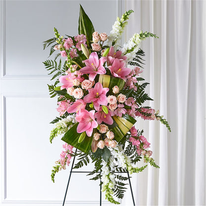 Elegant Embrace Standing Spray –  Babes Floral Design Llc, Old Fort NC