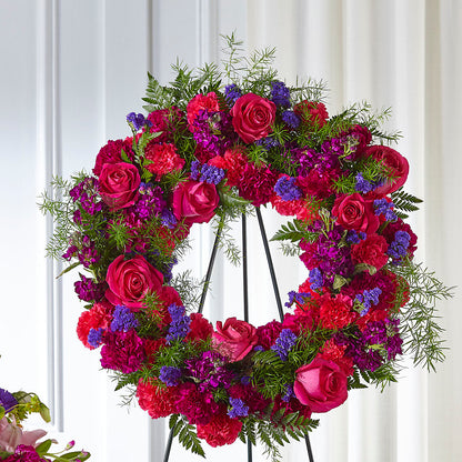 Calming Colors Wreath –  Babes Floral Design Llc, Old Fort NC