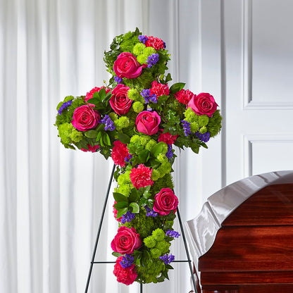 Tribute Rose Floral Cross –  Babes Floral Design Llc, Old Fort NC