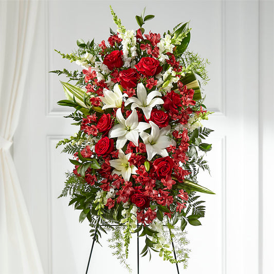 Everlasting Memory Standing Spray –  Babes Floral Design Llc, Old Fort NC