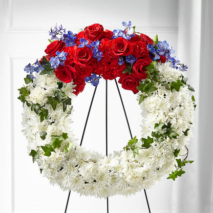 Patriotic Passion Wreath –  Babes Floral Design Llc, Old Fort NC