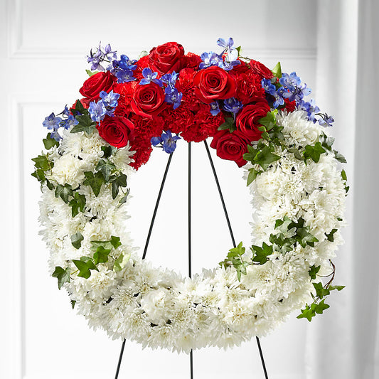 Patriotic Passion Wreath –  Babes Floral Design Llc, Old Fort NC