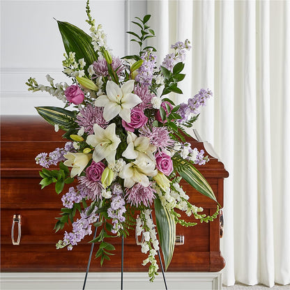 Grateful Hearts Standing Spray –  Babes Floral Design Llc, Old Fort NC