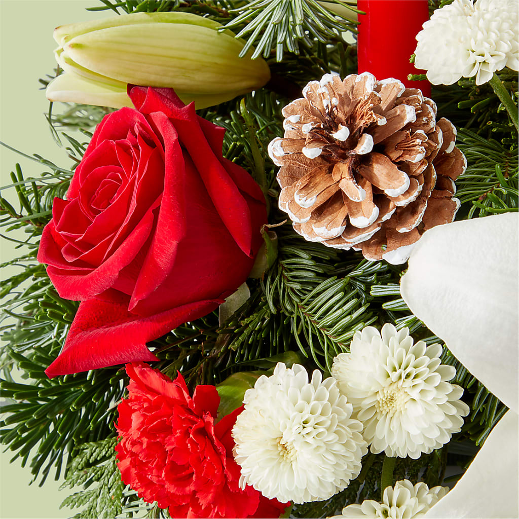 Seasonal Festivities Centerpiece –  Babes Floral Design Llc, Old Fort NC
