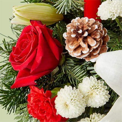 Seasonal Festivities Centerpiece –  Babes Floral Design Llc, Old Fort NC