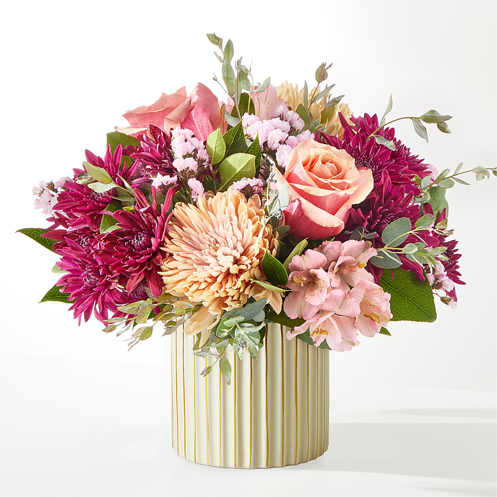 Berry Cobbler Bouquet with Ivory Vase –  Babes Floral Design Llc, Old Fort NC