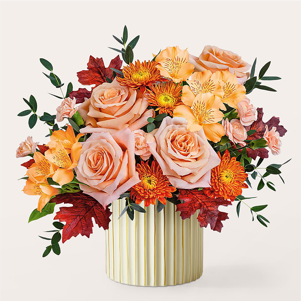 Spiced Latte Bouquet with Ivory Vase –  Babes Floral Design Llc, Old Fort NC