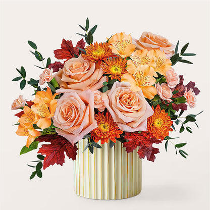 Spiced Latte Bouquet with Ivory Vase –  Babes Floral Design Llc, Old Fort NC