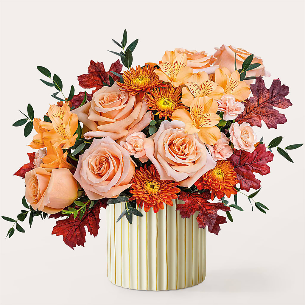 Spiced Latte Bouquet with Ivory Vase –  Babes Floral Design Llc, Old Fort NC