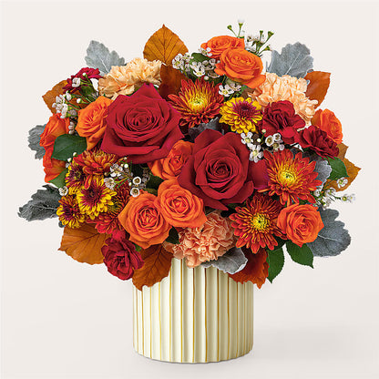 Merlot Bouquet with Ivory Vase –  Babes Floral Design Llc, Old Fort NC