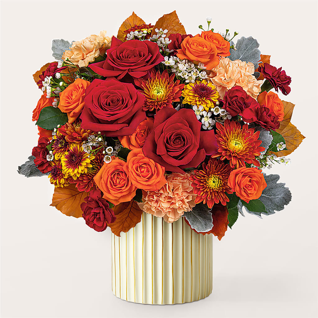 Merlot Bouquet with Ivory Vase –  Babes Floral Design Llc, Old Fort NC