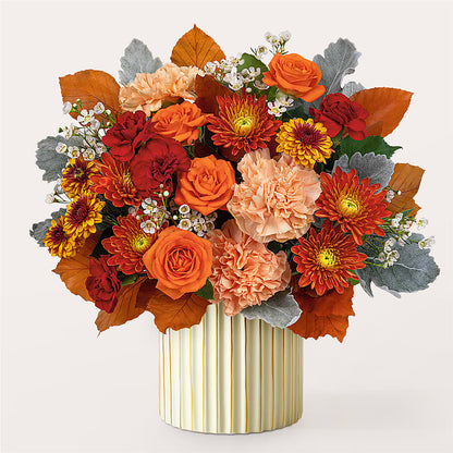 Merlot Bouquet with Ivory Vase –  Babes Floral Design Llc, Old Fort NC